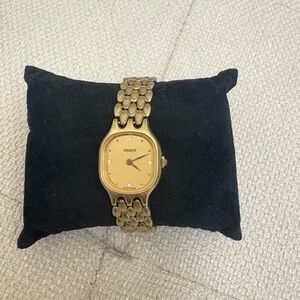 Tissot Women's Gold Watch with Textured Band